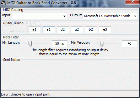Midi Guitar to Rock Band Converter