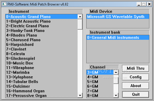 Midi Patch Browser