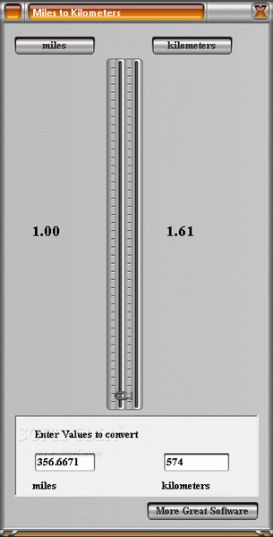 Miles to Kilometers Converter