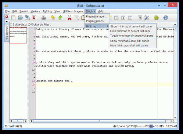 Minimap for jEdit