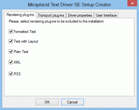 Miraplacid Text Driver SDK