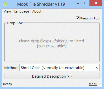 Moo0 File Shredder