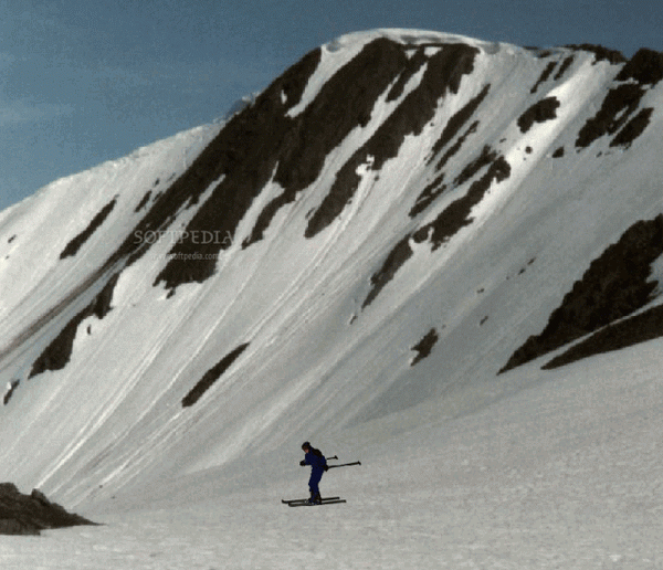 Mountain Skiing Screensaver