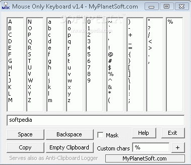 Mouse Only Keyboard
