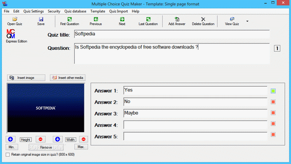 Multiple Choice Quiz Maker Express