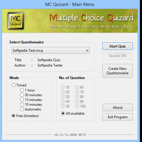 Multiple Choice Quizard