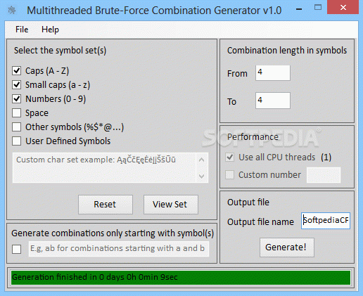 Multithreaded Brute-Force Combination Generator