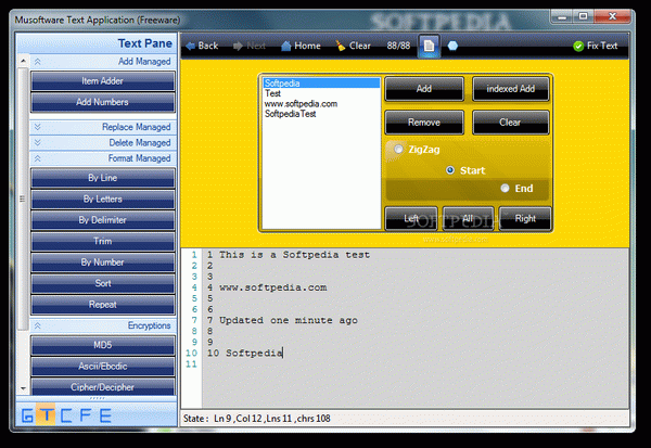 Musoftware Text Application