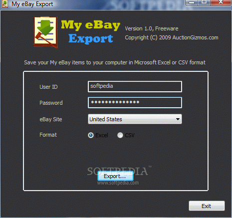 My eBay Export