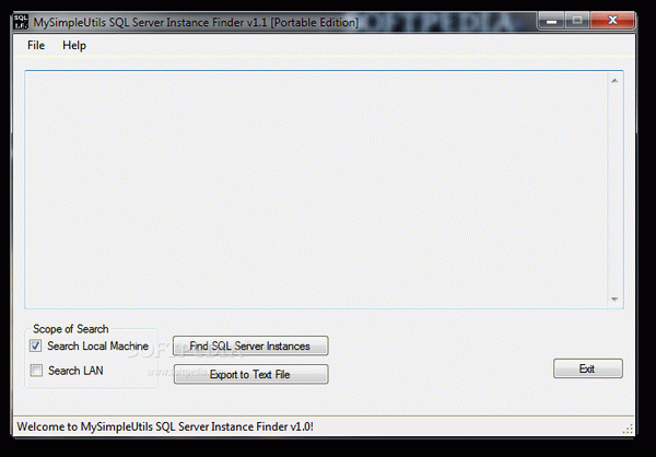 MySimpleUtils SQL Server Instance Finder Portable