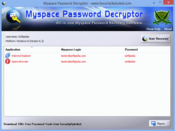 Myspace Password Decryptor