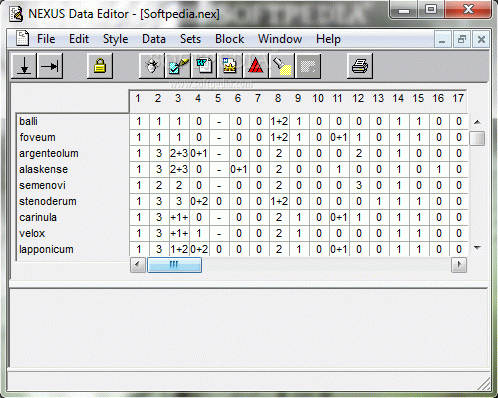 NEXUS Data Editor