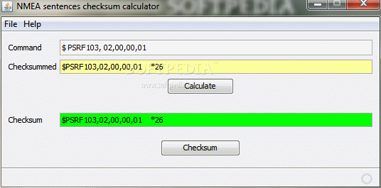 NMEA sentences checksum calculator