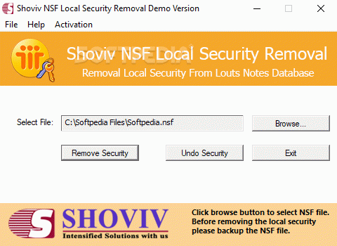 Shoviv NSF Local Security Removal