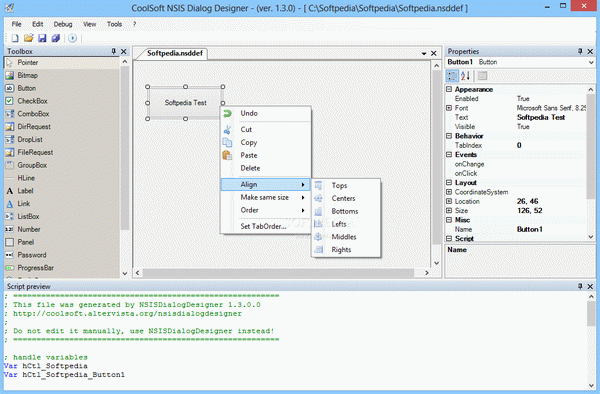 NSIS Dialog Designer