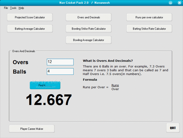 Nav Cricket Pack (formerly Nav Cricket Calculator)