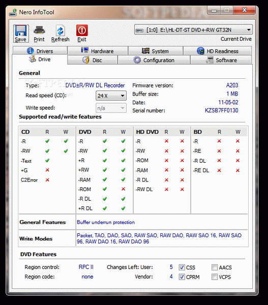 Nero InfoTool