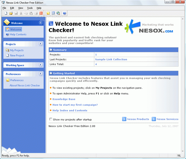 Nesox Link Checker Free Edition