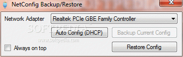 NetConfig Backup/Restore