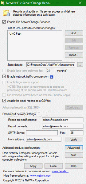 NetWrix File Server Change Reporter