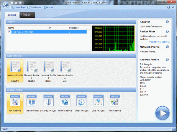 Network Packet Analyzer CAPSA