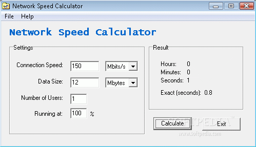 Network Speed Calculator