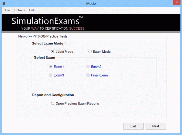 Simulation Exams for Network+ N10-005 (formerly Network+ practice tests)