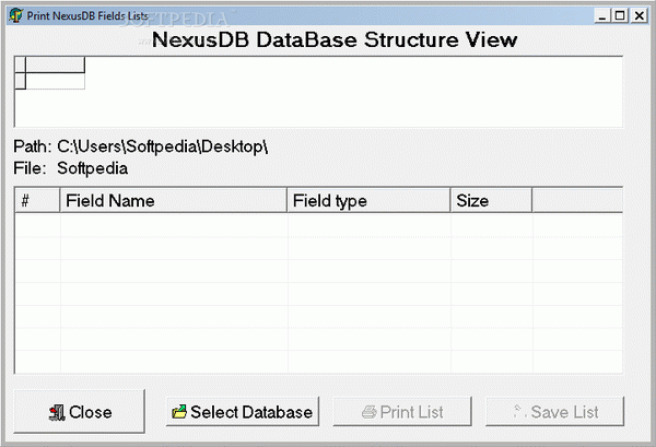 NexusDB DataBase Structure Viewer