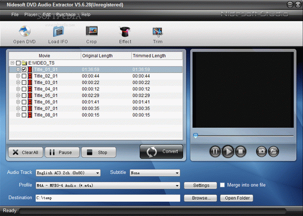 Nidesoft DVD Audio Extractor