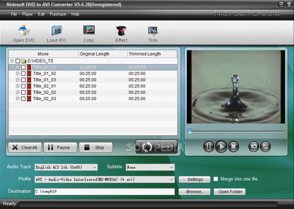 Nidesoft DVD to AVI Converter