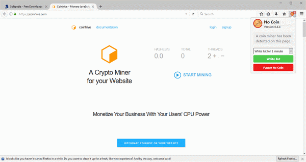 No Coin for Firefox