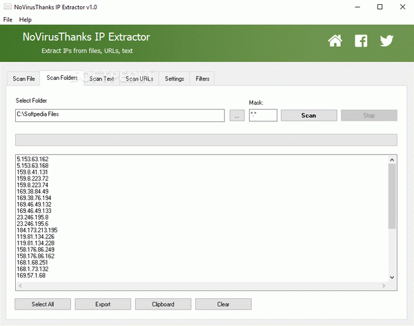 NoVirusThanks IP Extractor