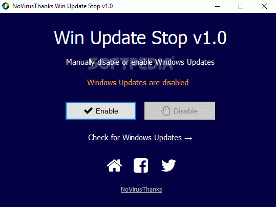 NoVirusThanks Win Update Stop