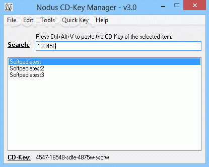 Nodus CD-Key Manager