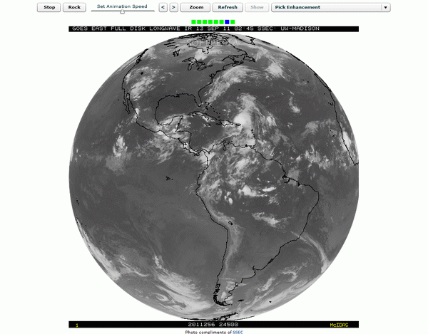 North America Weather Satellite Screen Saver