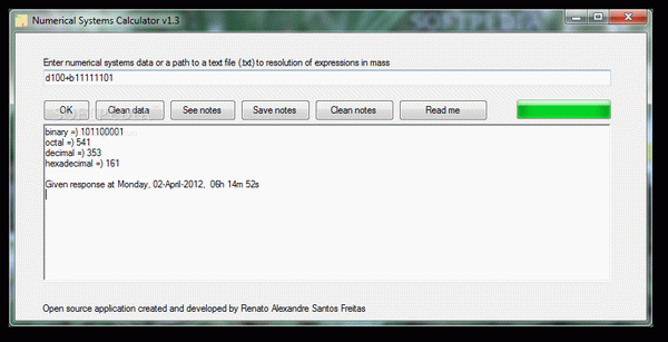 Numerical Systems Calculator Portable