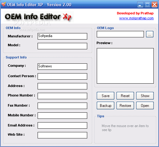 OEM Info Editor XP