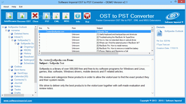 Software Imperial OST to PST Converter