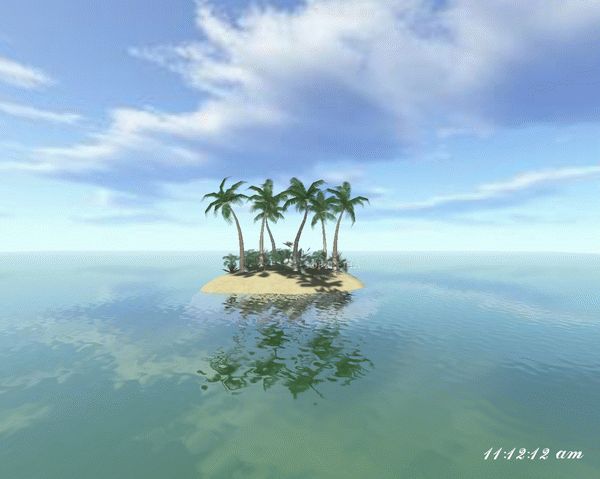 Ocean Island 3D Screensaver