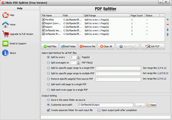 Okdo PDF Splitter