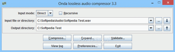 Onda lossless audio compressor Portable