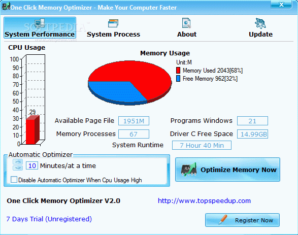 One Click Memory Optimizer