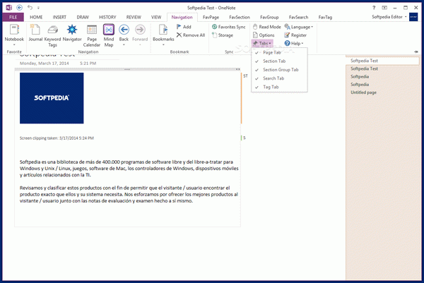 OneNote Gem - Favorites