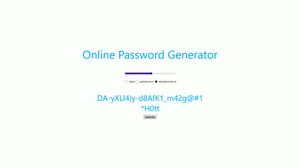 Online Password Generator