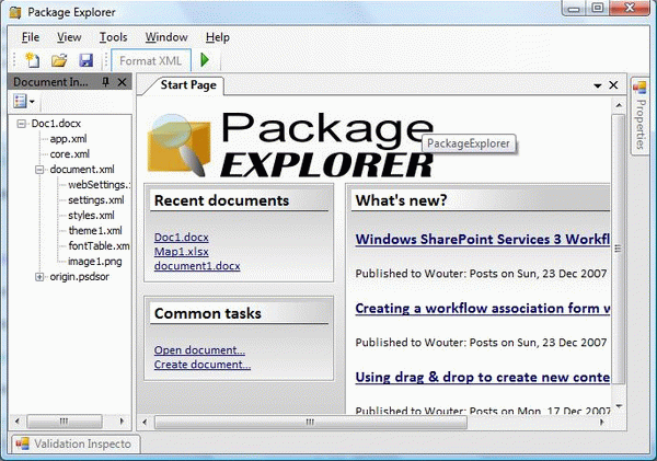 Open XML Package Explorer