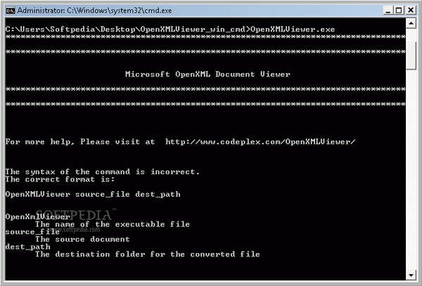 OpenXML Viewer Command Line