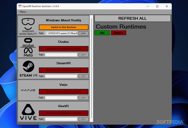 OpenXR Runtime-Switcher