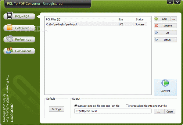 OpooSoft PCL To PDF Converter