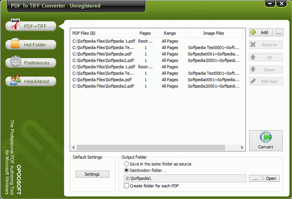 OpooSoft PDF To TIFF Converter