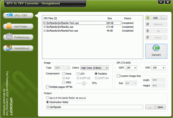 OpooSoft XPS To TIFF Converter